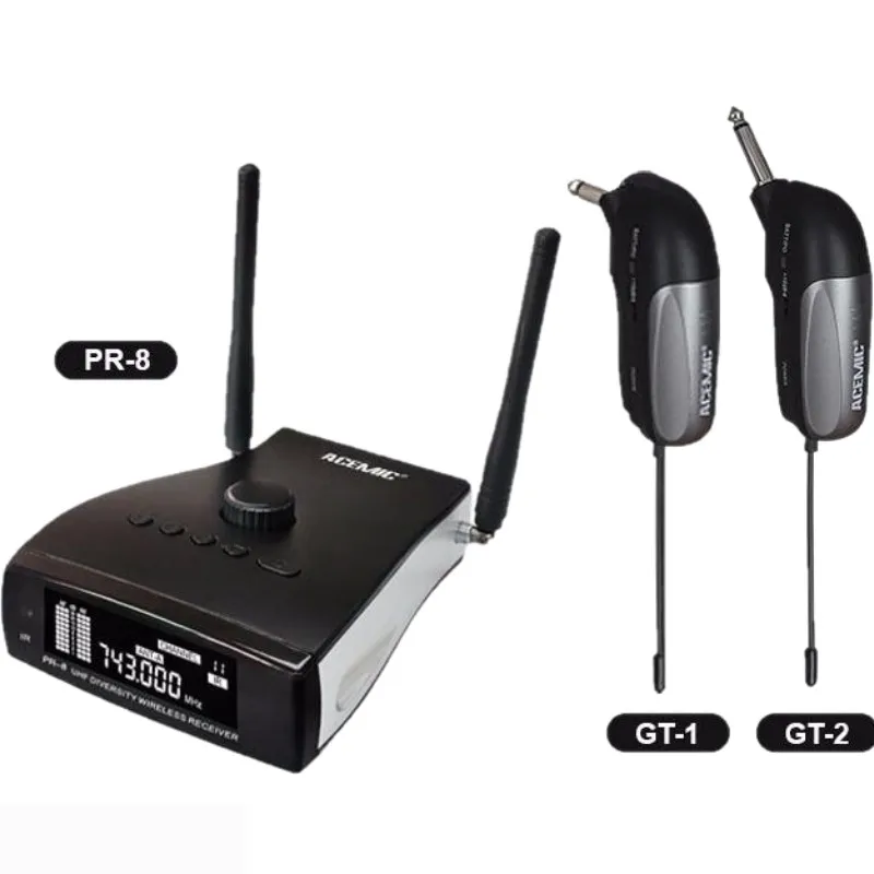 

ACEMIC PR-8/GT-1 PR-8/GT-2 stage diversity wireless microphone system for electric guitar/bass/drums/cello/clarinet accordion