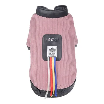 

Color stripe dog pet cat jacket coat Winter Warm Small dog puppy chihuahua clothes snowsuit dog hoodie vest clothing for pet