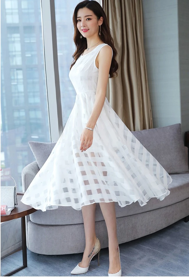 latest white dress design 2019