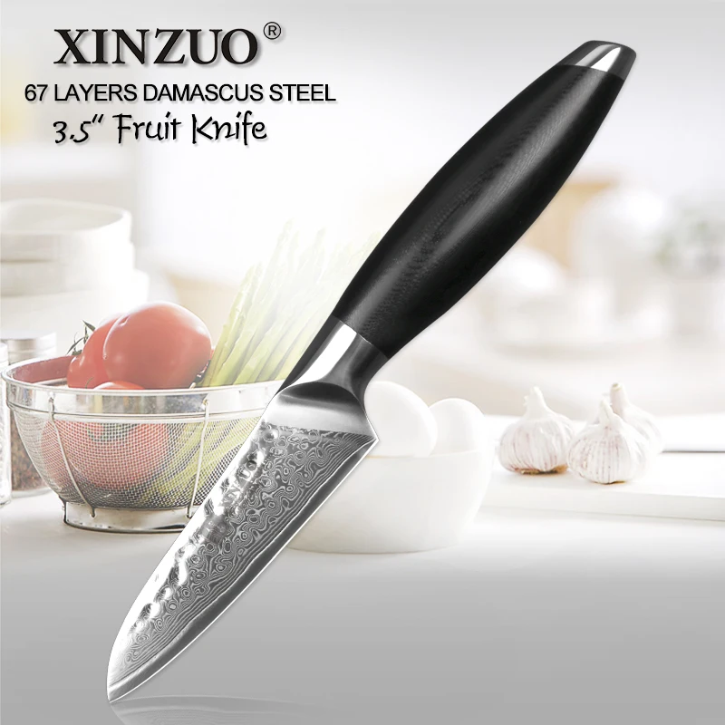 XINZUO 3.5'' Paring Knife vg10 Damascus Steel Chinese Kitchen Knives