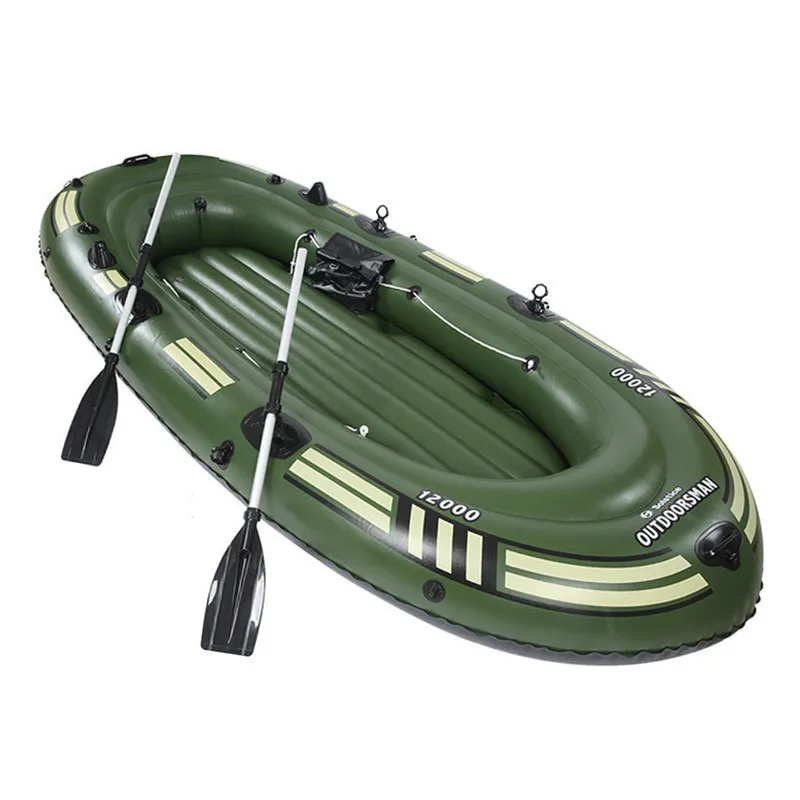 

inflatable rowing boat with spare parts 320kg bearing 2/3/4 people thick wear-resistant inflatable boat double fishing boat