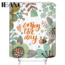 Enjoy The Day Shower Curtain Waterproof Polyester Fabric 180x180cm Shower Curtain For The Bathroom With 12pcs Hooks Enjoy The Day Shower Curtain Waterproof Polyester Fabric 180x180cm Shower Curtain For The Bathroom With 12pcs Hooks