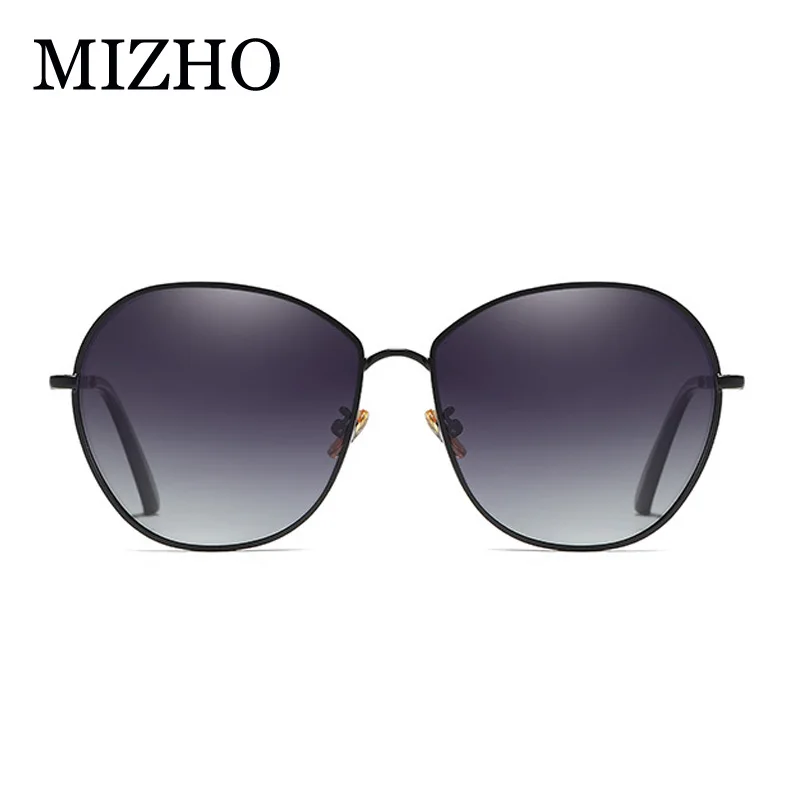 

MIZHO BRAND DESIGN Luxury Metal Oval Sunglasses Women's Polarized Fashion Sun Glasses For Women Rhinestone Temple Goggles UV400