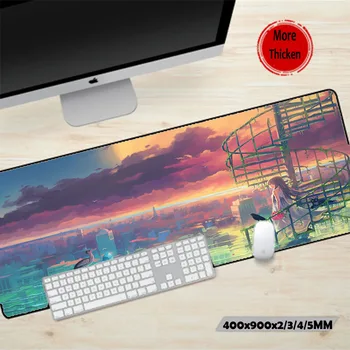 

Mairuige Anime Style Fantasy Scene Pattern Mousepad Anime Girls and Calm Water Beautiful Printing Mice Mat Overlock Edge Micemat