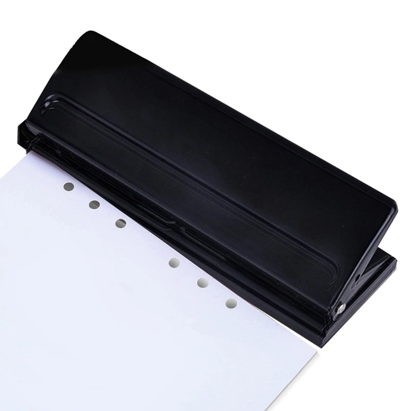 

6 Hole Punch Loose-Leaf Standard Puncher Paper Adjustable Stapler Home Office Binding Supplies Student Stationery Equipment