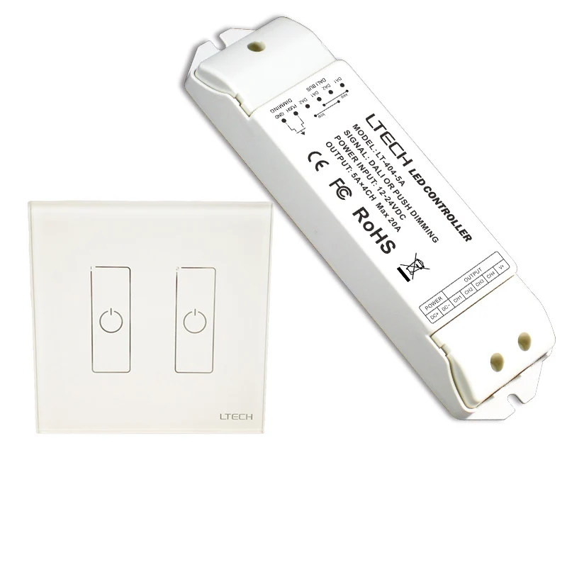 LTECH EDA2 Dali Led dimmer 2 Channel Dali Led Controller On/Off Switch