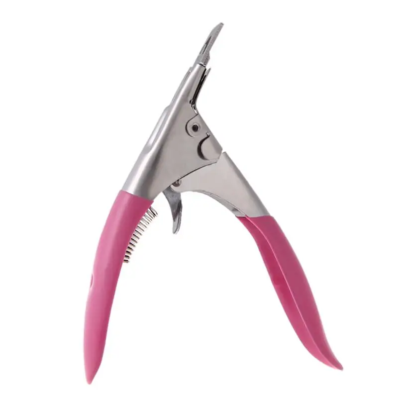 Новые розовые акриловые УФ-гелевые кусачки для ногтей, кусачки для резки ногтей, маникюрные накладные ножницы для ногтей, триммер, профессиональные инструменты для красоты