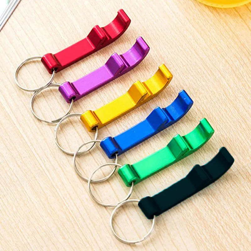 

Bottle Opener Portable 4 in 1 Bottle Opener Key Ring Chain Keyring Keychain Metal Beer Bar Tool Unique Gift