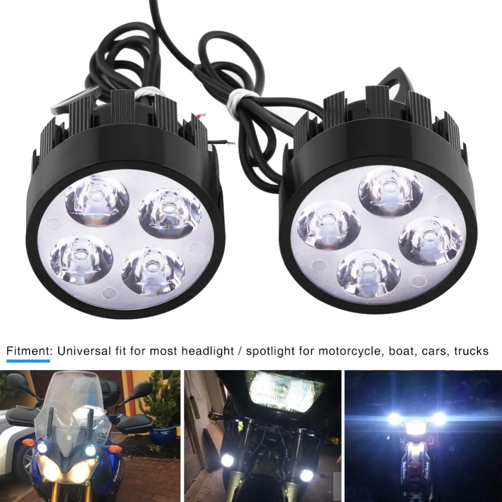 LED Motorcycle Headlight Headlamp Driving Spot Light Waterproof Lamp