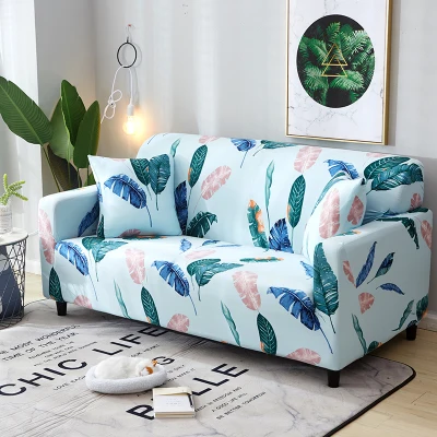 

Modern Leaves Sofa Slipcovers Tight Wrap All-inclusive Slip-resistant Elastic Cubre Sofa Towel Corner Sofa Cover Couch Cover