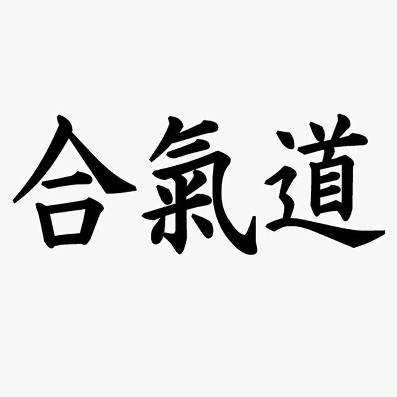 

18.5*7CM Japan Chinese Characters Aikido Martial Arts Car Stickers Door Decals C1-0287