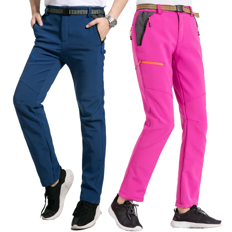 SCRIOSADH nuevo invierno al aire libre de cáscara suave a prueba de viento caliente impermeable senderismo pantalones masculinos transpirable pesca senderismo Pantalones