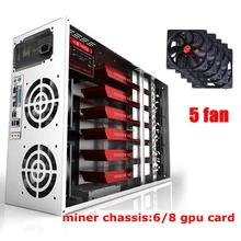 mining rig case Frame GPU ATX chassis 4u 6/8 Graphics Card Ethereum miner Bitcoin horizontal computer server Video card chassis