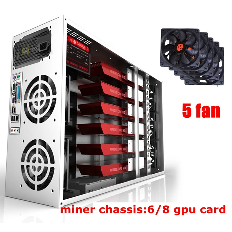 Bergbau Rig Fall Rahmen Gpu Atx Chassis 4u 6 8 Grafikkarte Ethereum Miner Bitcoin Horizontale Computer Server Video Karte Chassis Computer Cases Towers Aliexpress