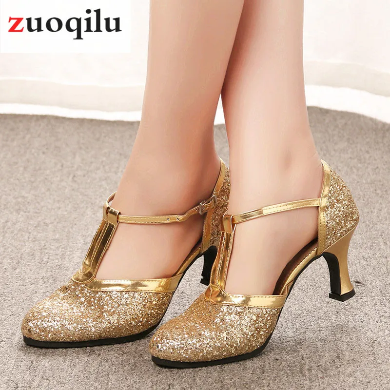 Marchito asqueroso Bolos Sandalias de tacón alto doradas para mujer, zapatos de baile latino, fiesta  de boda, 3,5/5,5 CM _ - AliExpress Mobile