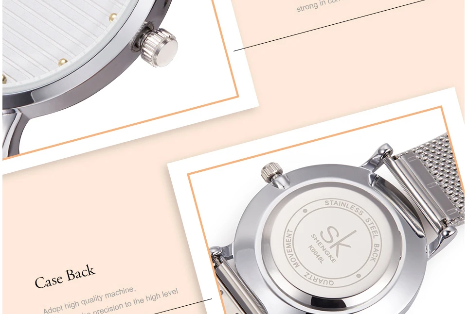 Shengke часы из нержавеющей стали женские брендовые серебряные кварцевые часы Relogio Feminino SK женские наручные часы Montre Femme# K0049