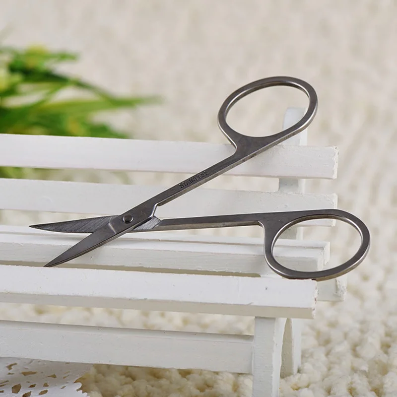

5Pcs Functional Eyebrow Nose Hair Trimmer Eyelash Scissor Manicure Pedicure Smooth Stainless Steel Cuticle Nails Curved Scissor