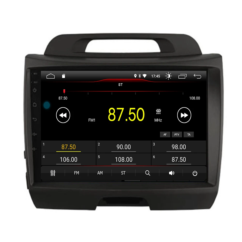 Perfect Android 9.1 quad 4 core car dvd for KIA sportage 2011 2012 2013 2014 2015 headunit gps navigation 2 din car multimedia player 2