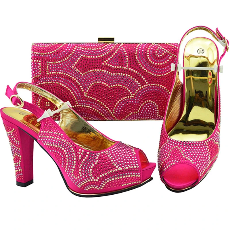 roayl Conjuntos Alta La fuchsia Para Sandalias Partido Negro amarillo Zapatos De Calidad Con Blue Bolsos Mujeres Italianos Y El A Bolsa púrpura Lujo Juego wTqPfBnq