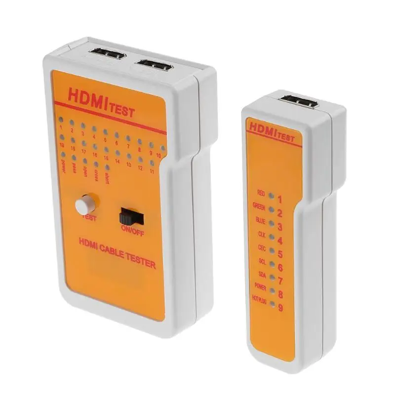 

Portable HDMI High Definition Remote Cable Tester Meter Detector Network Tool with 9 LED Indicators