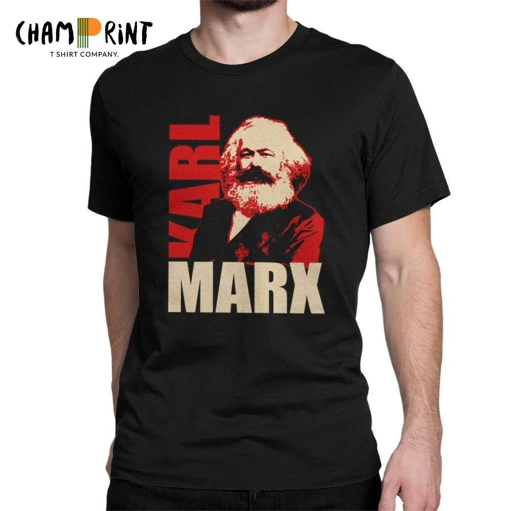 

Karl Marx Socialist Men's T-Shirts Funny Pure Cotton Tees Short Sleeve Communism T Shirts Crewneck Tops 4XL 5XL