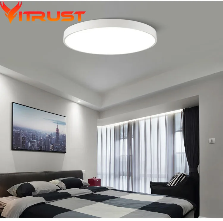 Moderna lámpara de techo LED Lustre de plafond dormitorio habitación blanco negro Iluminación lamparas de techo de luminarias