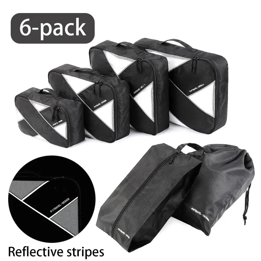Высококачественный куб для упаковки 6 шт./компл. дорожная сумка для мужчин/женщин прочный большая вместительность органайзер для одежды чемодан для хранения