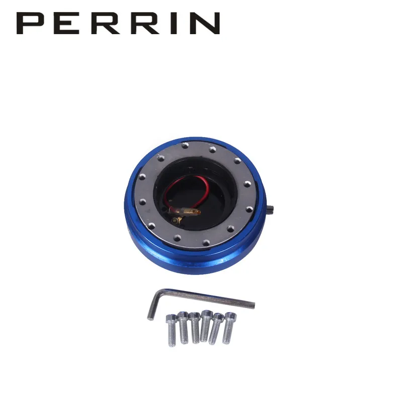 Thin-Version-6-Hole-Neo-Steering-Wheel-Quick-Release-Hub-Adapter-Snap-Off-Boss-kit-Sliver