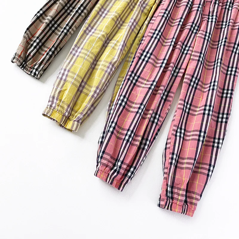 AcFirst Summer Women Fashion Yellow Long Loose Pants Plaid Harem Pants High Waist Length Female Pants Casual Sweatpants Jeans AcFirst Summer Women Fashion Yellow Long Loose Pants Plaid Harem Pants High Waist Length Female Pants Casual Sweatpants Jeans