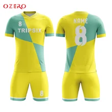 Изготовленная на заказ желтая футбольная одежда, сублимационная Спортивная футболка на заказ
