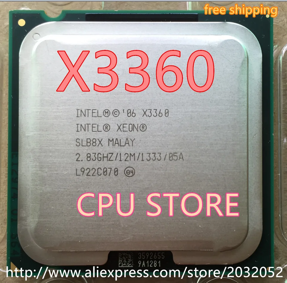 Intel Xeon X3360 x3360 Quad Core 2.83GHz LGA 775 95W 12M
