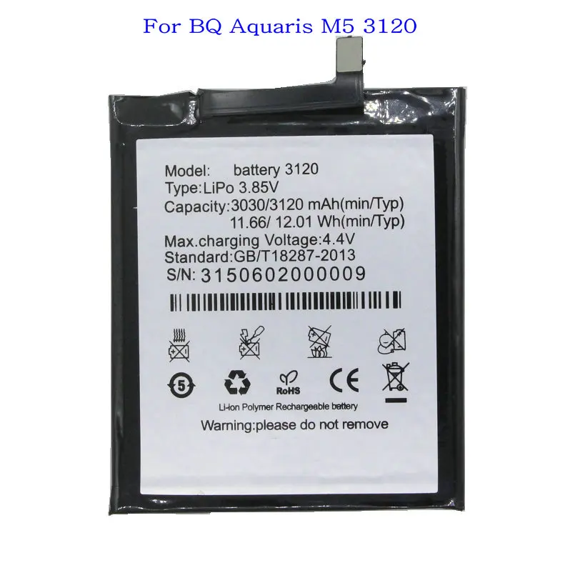 Ciszean 1x3120mAh/3120 WH 3120 телефонный Сменный аккумулятор для BQ Aquaris M5