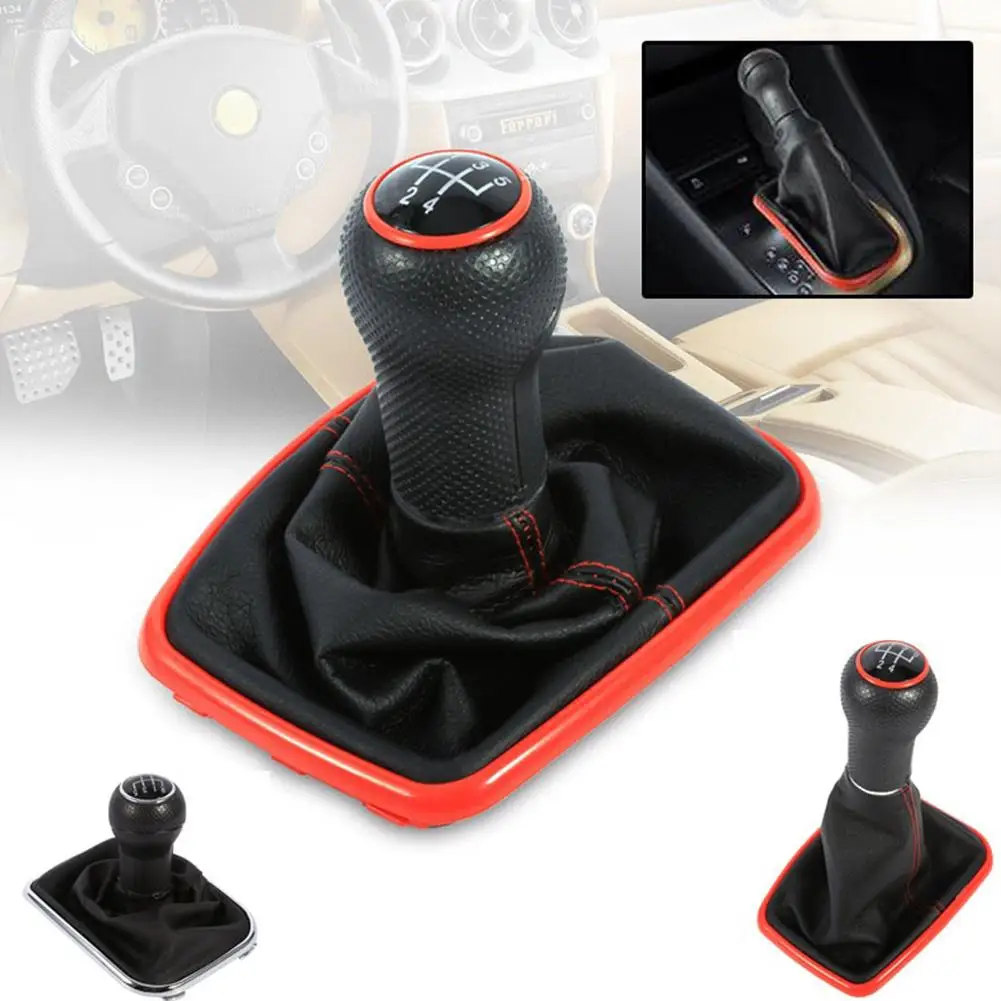 

5 Speed Gear Knob Shifter Boot Shift Protective Cover for VW Golf Jetta Bora