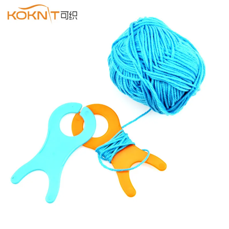 

KOKNIT 1PCS Thread String Winding Board Tool DIY Hand Craft Kintting Plastic Woolen Yarn Line String Knitting Tool Random Color