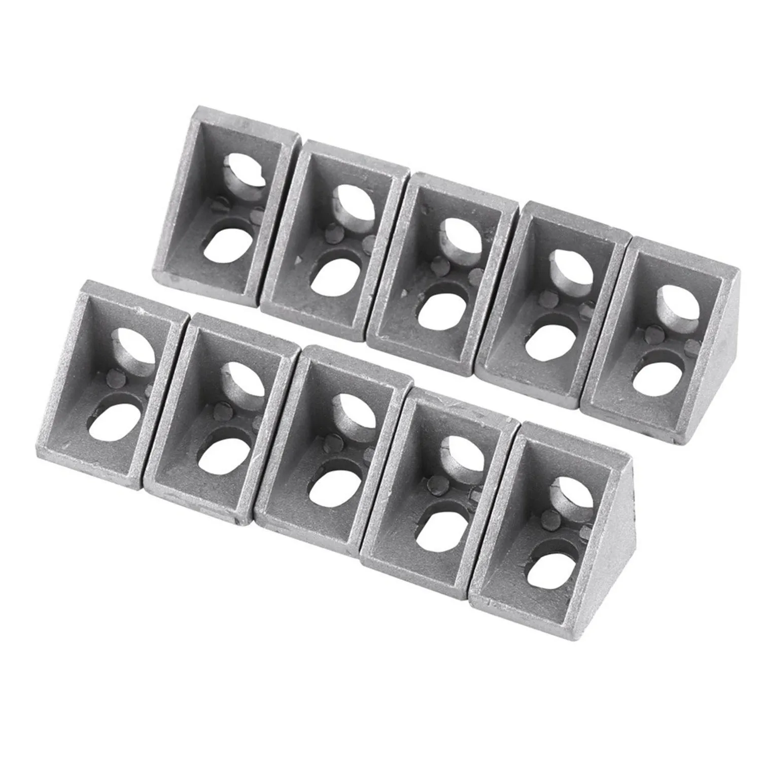 10 Pcs 2020 Aluminum Corner Bracket L Shape Right Angle Joint Fastener Home Hardware for 20mm Extrusion (20mmx | Обустройство дома