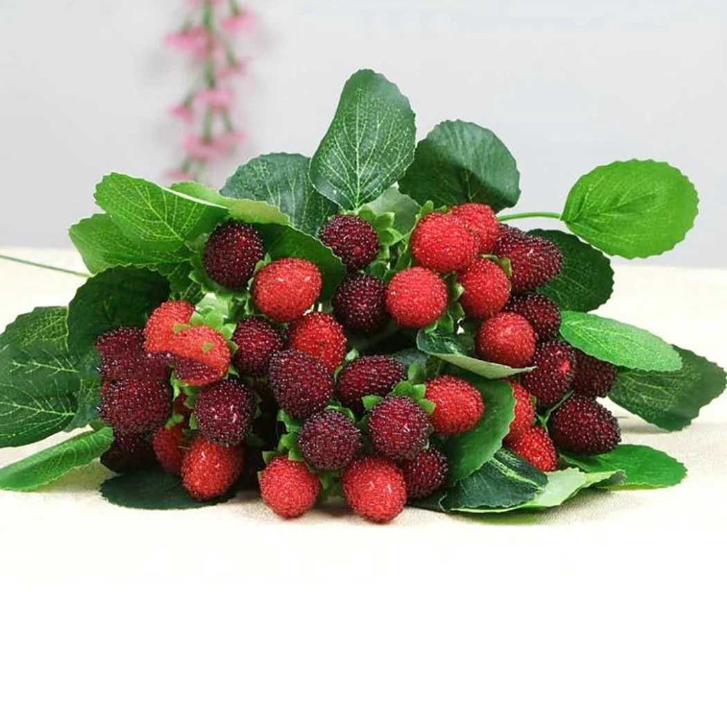 Artificial Fruits Decorative Lifelike Myrica Rubra Simulation Fruits Fake Fruits for Home Decor