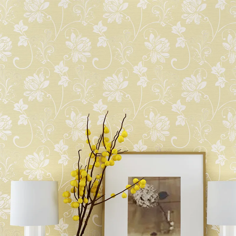 

Eco-friendly Non-woven wallpaper various delicate floral pattern choice for home improvement decor wall decoration murals