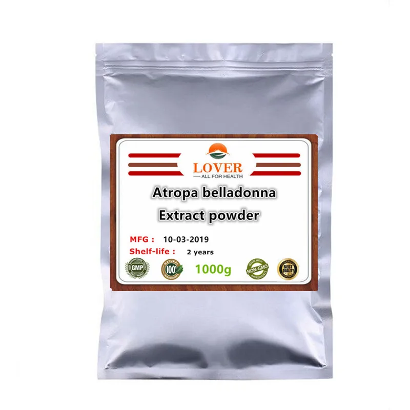 1000g 100-1000gPure экстракт Атропы белладонны порошок, белладонна, белладонн, Гиосциамин, атропин, скополамин порошок для фитотерапии - Цвет: 1000g