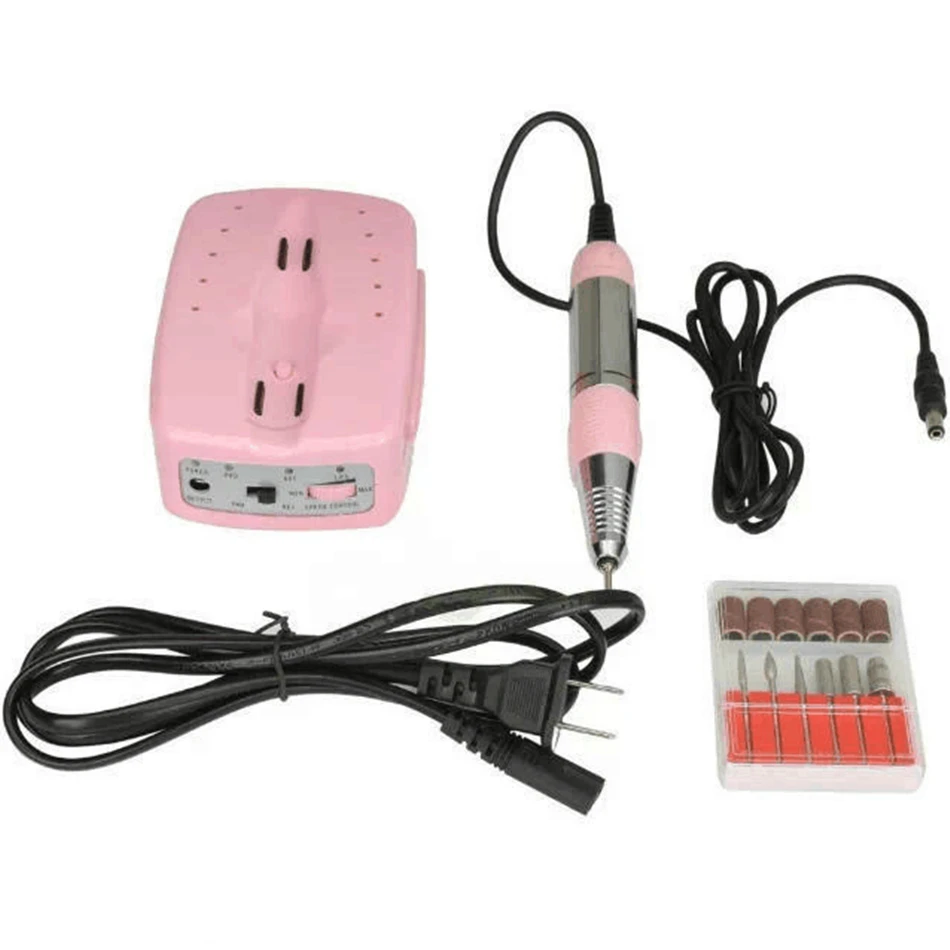 

30000RPM Light Portable Electric Nail Drill Manicure Pedicure kit Stainless Steel Nail art tools