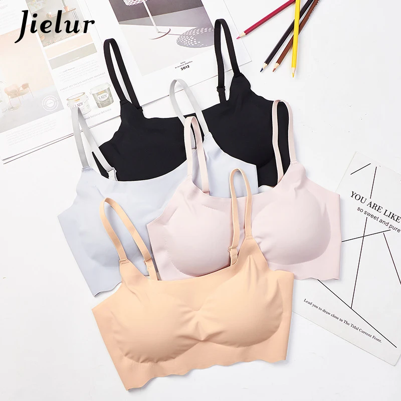 

Jielur Sexy Seamless Bras Women Solid Color Push Up Lingerie Breathable Bralette Wire Free Female Brassiere Top BH S-XL Dropship