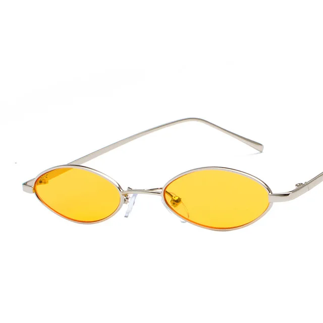ZXRCYYL Солнцезащитные очки женские роскошные брендовые дизайнерские винтажные новые ретро цветные маленькие эллипсовые солнцезащитные очки модные дизайнерские унисекс - Цвет линз: C2