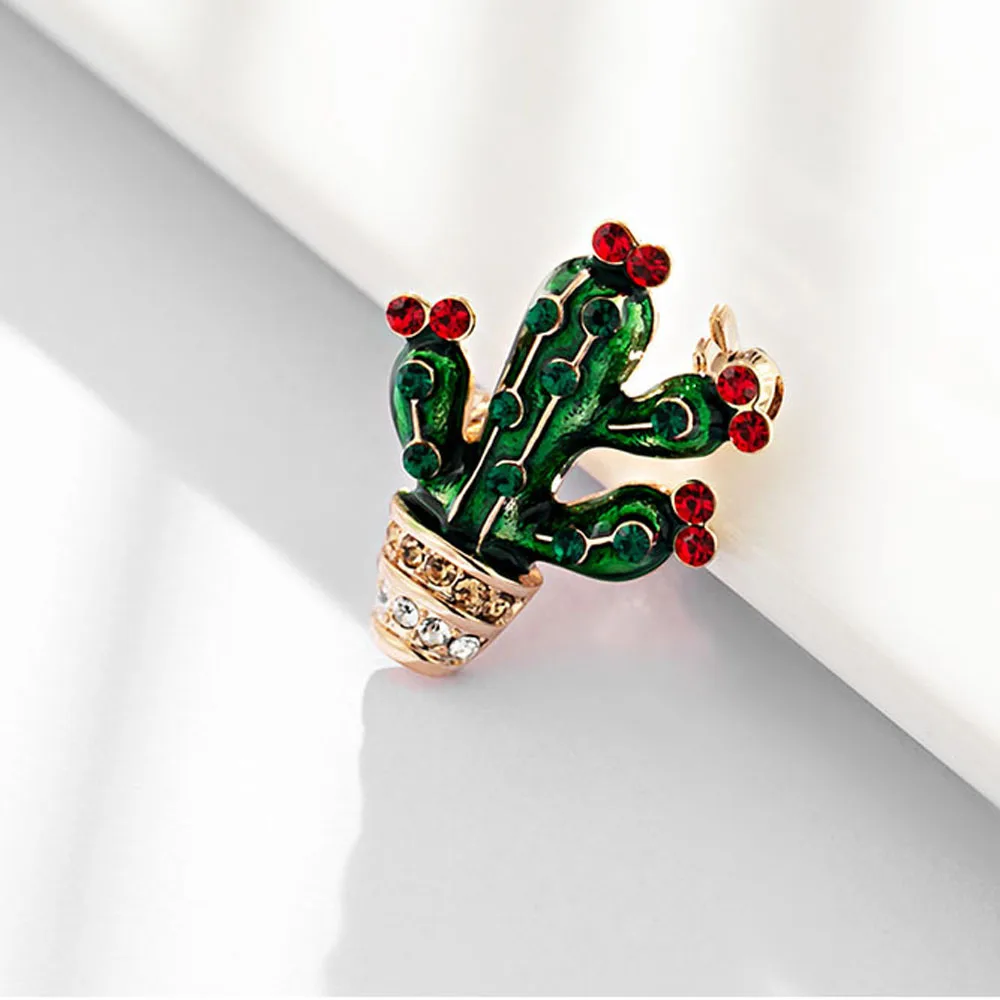 

Cartoon Cactus Brooches Cute Mini Plant Pot Enamel for Women Jackets Lapel Pins Hat Badges Kid Jewelry Accessories