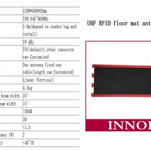 UHF RFID ГРМ пол резиновый Коврик Антенны