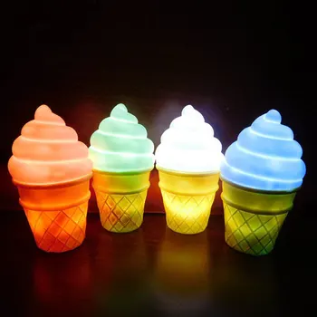 

3d lamp Ice Cream Night Lamp Portable Table Lamp Holiday Gift for Christmas Kids Home Decoration Night Light with 4 Colors