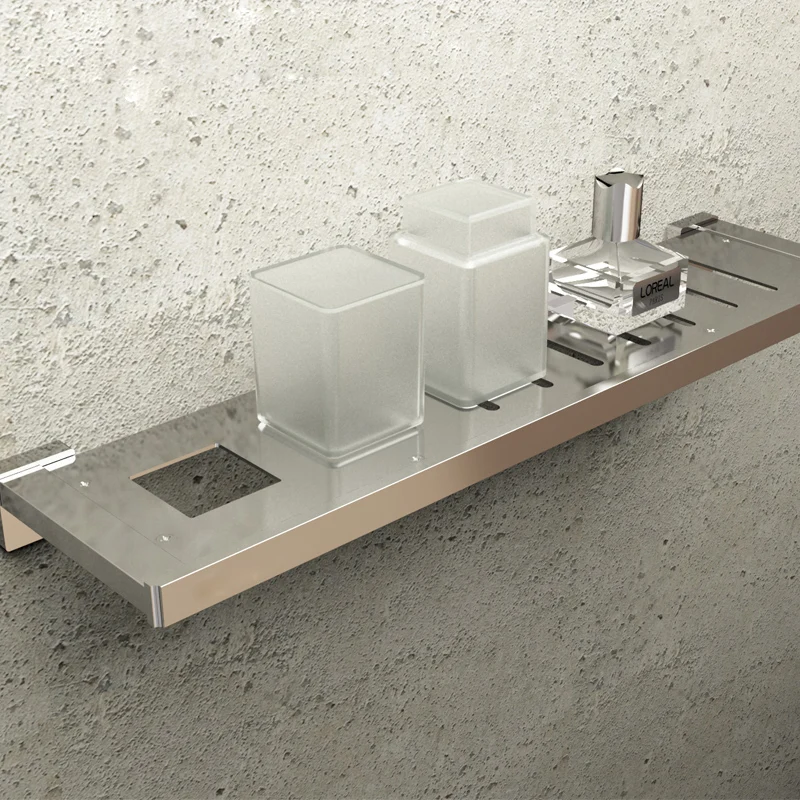 

Aluminum Space Frame Double Cup Makeup Bedplate Rack