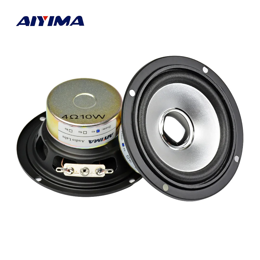 AIYIMA 2 шт. 3 дюйма 4 Ом 10 Вт полнодиапазонные динамики громкоговоритель DIY HIFI