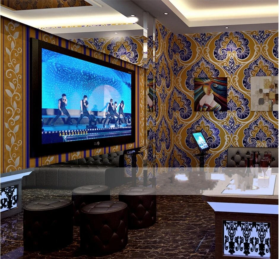 Beibehang Континентальный Дамаск обои КТВ отель коробке тема клуб стиль персонализированные AB версия обои Papel де Parede