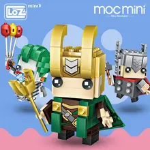 Лоз мини-блоки Супер Герои Супергерои экшн-фигурка строительные сборочные игрушки и хобби brick Heads развивающие