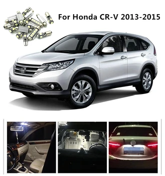 

LOAUT 11pcs LED White Map Dome License Plate Light Bulbs For Honda CR-V 2013-2015 Light Bulbs Interior Package Kit