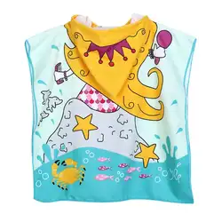 Детское пляжное полотенце с рисунком рыбы, банное полотенце с капюшоном для мальчиков и девочек, мягкое удобное милое детское полотенце